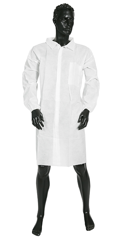 Disposable Labcoat White Uni Size 75cm x 115cm