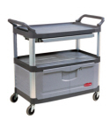 Rubbermaid Xtra Instrument Cart with Lockable Doors & Sliding Drawer