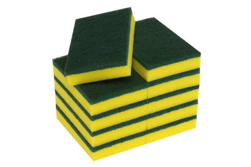 Super Quality Industrial Scour Sponge Yellow and Green 15x10cm