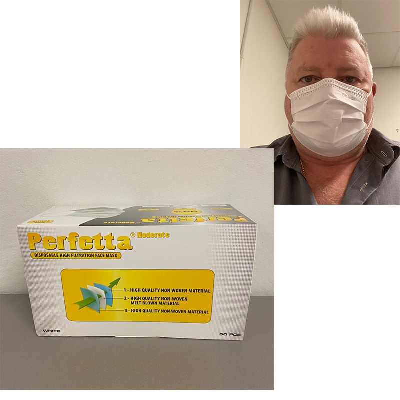 High Filtration Disposable Surgical Face Mask 3 Ply 