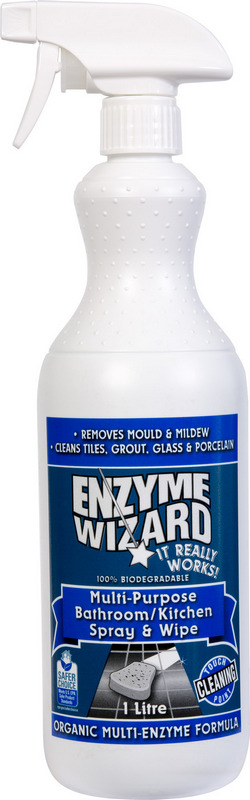 Enzyme Wizard Bathroom or Kitchen Mould and Mildew Spray and Wipe 