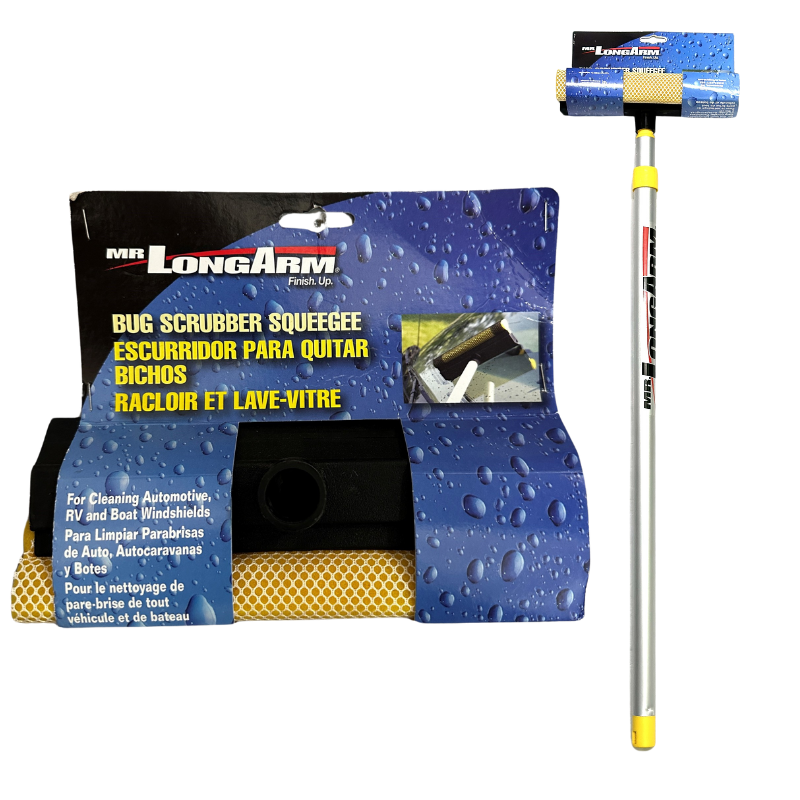 Bug Sponge Washer with Squeegee and Extension Handle