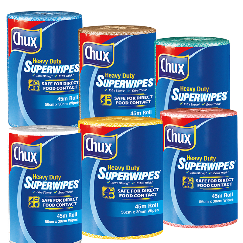 Chux Heavy Duty Superwipes 45m x 30cm Rolls