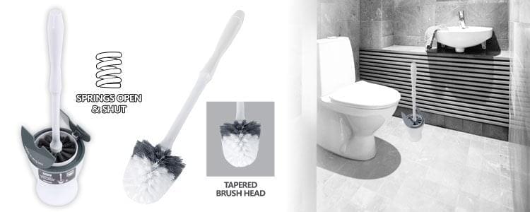 White Magic Compact Toilet Brush and Canister
