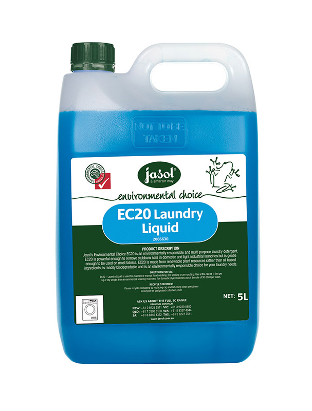 Jasol EC20 Multi Purpose Laundry Liquid Detergent 5L Environmental Choice