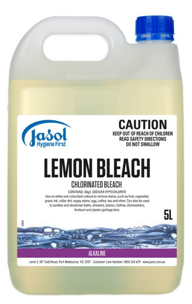 Jasol Lemon Bleach - 4% Liquid Chlorine Bleach