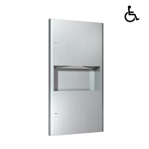 Recessed Paper Towel Dispenser and Waste Bin 7.6L - Profile Collection