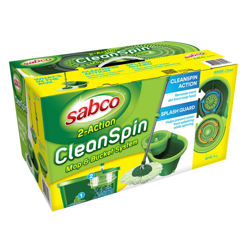 Sabco 2-Action CleanSpin Mop and Bucket System