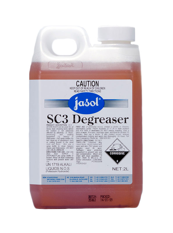 Jasol SC3 Degreaser Heavy Duty Cleaner and Degreaser 2L