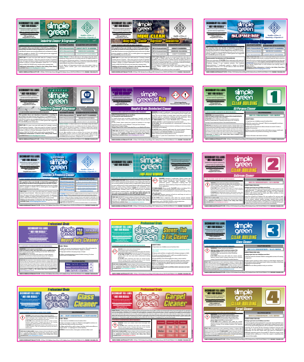 Simple Green Secondary Labels Pack of 10
