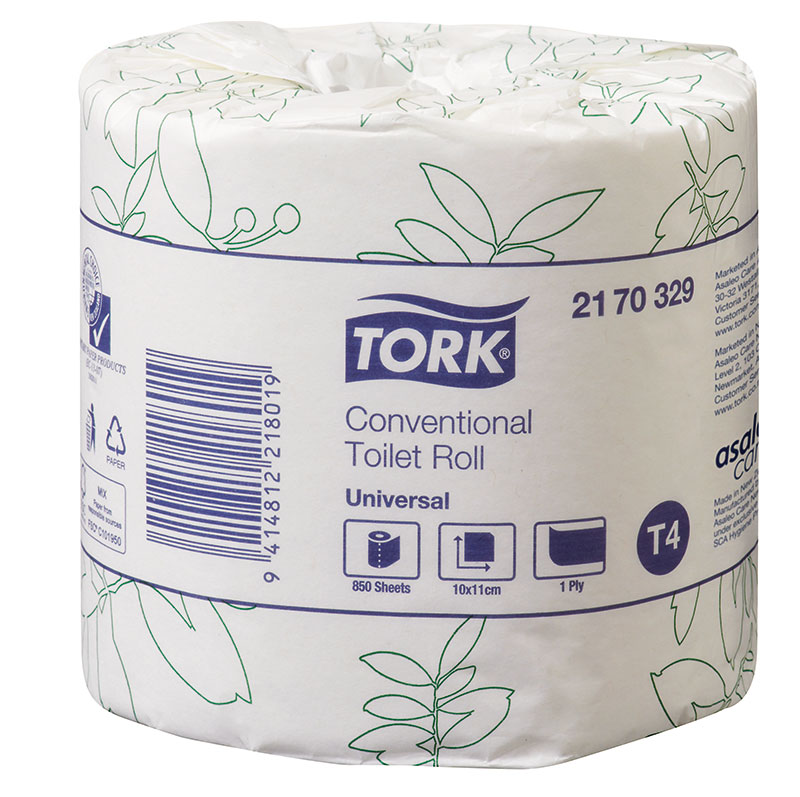 Tork Universal Toilet Paper Roll 850 Sheets x 48 Rolls