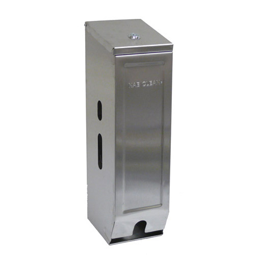 Triple Toilet Roll Dispenser Stainless Steel With Key NATTRD/SS