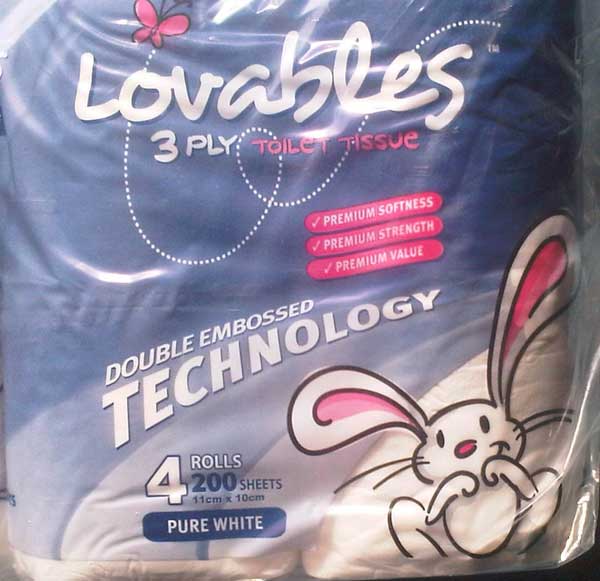 Loveables Toilet Paper 3 Ply