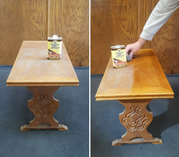 Restor-a-Finish Before and After Use