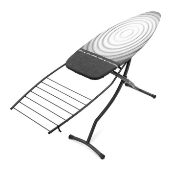 135 x 45cm with foldable linen rack - metallic black - titan oval-3