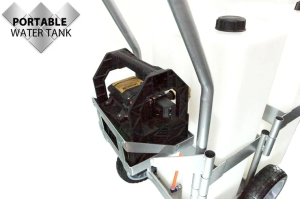 54L Portable H2O Tank on Trolley with Pump & Hose Reel