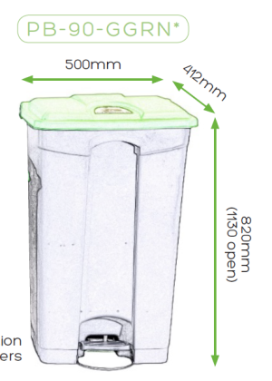 Pedal Bins Hands Free Waste Disposal Containers Dimensions