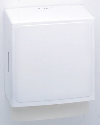Kimberly-Clark® - Interfold Dispenser - White enamel, lockable