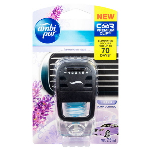 Ambi Pur Car Vent Premium Clip Air Freshener Lavender