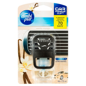 Ambi Pur Car Vent Premium Clip Air Freshener Vanilla Voyager