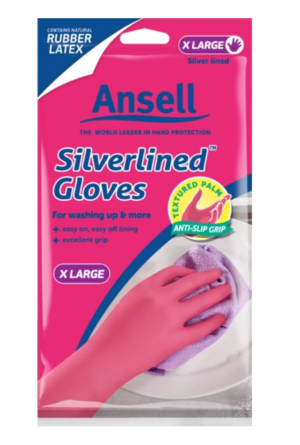 Ansell Silverlined Gloves Pink