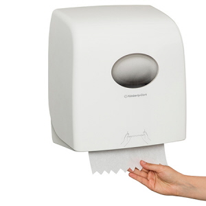 AQUARIUS* Plastic Slim Roll Hand Towel Dispenser - White
