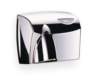 Autobeam Hand Dryer Polished Stainless Steel with Polished Chrome Nozzle