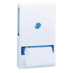 Costsaver White Metal Interfold Toilet Tissue Dispenser