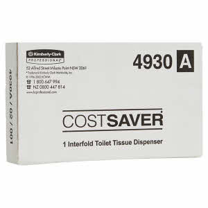 Costsaver White Metal Interfold Toilet Tissue Dispenser