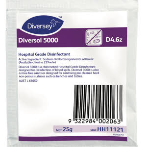 Diversol 5000 Hospital Grade Disinfectant Chlorinated Powder 200 x 25g