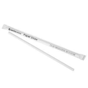 Option: Individually Wrapped White Paper Straw