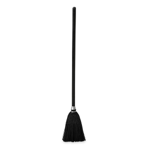 Rubbermaid Executive Lobby Pro Lobby Broom with Wooden Handle with Synthetic Fill Black