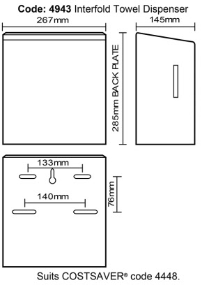 Kimberly-Clark® - Lockable Interfold Hand Towel Dispenser