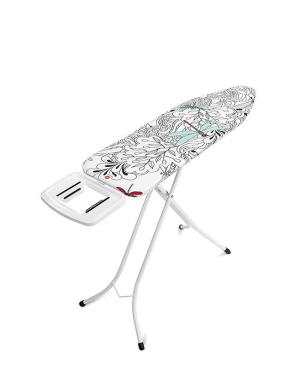 Ironing Board with Solid Steam Iron Rest and Dragonfly Cover 124 x 38 cm