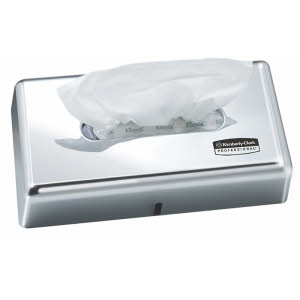 KIMBERLY-CLARK® Lockable Chrome Facial Tissue Dispenser