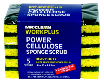 mc work plus power cellulose sponge scrub 5pk