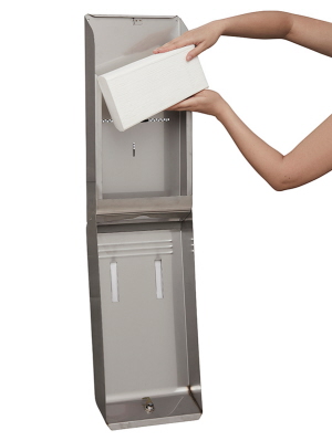 Kimberly-Clark® Dispenser - Stainless Steel Lockable Hand Towel Dispenser