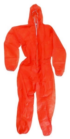 Orange Disposable Polypropylene Overalls