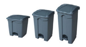Plastic Pedal Bins Grey 