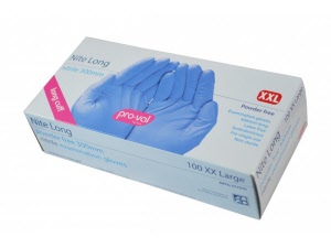 Pro-Val Nite Long - Extra Long Nitrile Examination Gloves - Light Blue - Box of 100
