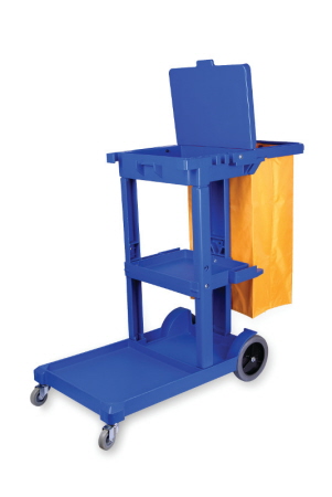 SABCO Janitors Cart - Blue With Lid