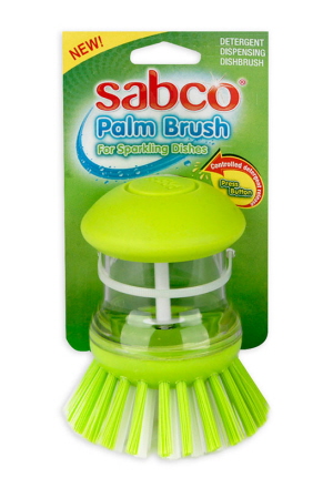 Sabco Palm Brush with Simple Release Detergent Button