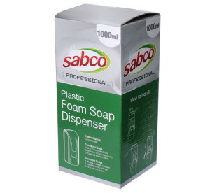 Sabco Plastic Foam Soap Dispenser 1000ml Box