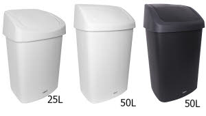 Rubbish Bin with Swing Top Lid