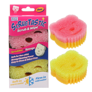 White Magic Scrubtastic Scrub and Wipe Sponge Duo