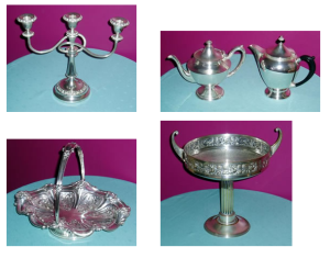 Silver Items After Polishing With Metal Magic