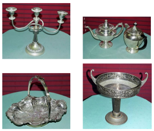 Silver Items Before Polishing With Metal Magic