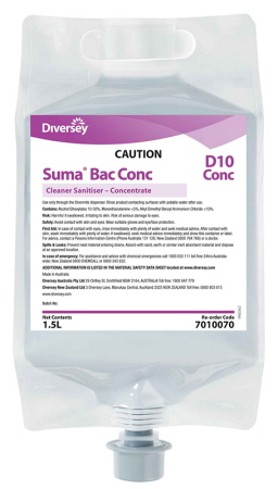 Suma Bac Conc D10 Cleaner | Sanitiser 1.5L