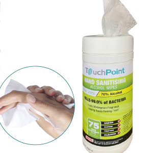 TouchPoint Hand Sanitiser Alcohol Wipes