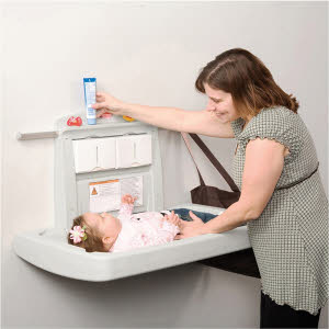 Wall-Mounted Baby Changing Station Plastic